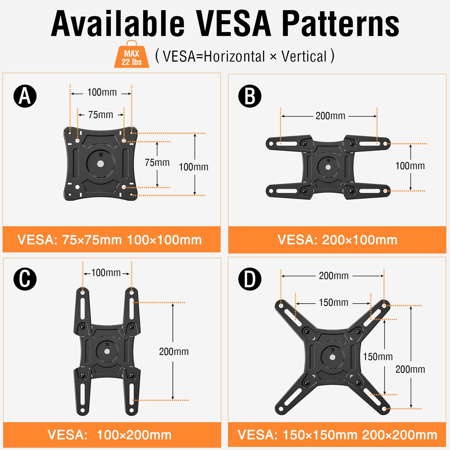 ELIVED Flip Down Ceiling TV Mount for Most 14-40 Inch TVs, Floding TV Mount for Flat and Pitched Roof, Height Adjustable Full Motion tv Bracket 360° Swivel for Patio, Max VESA 200x200mm, up to 22 Lbs