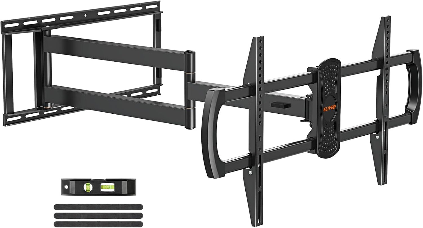 ELIVED TV Wandhalterung mit 1027mm Extra Langer Arm für die meisten 42-90 Zoll Fernseher bis 68KG, Schwenkbar Arm 1m 100cm 1000mm, Neigbare TV Halterung, Max. VESA 800x400mm, EV3029