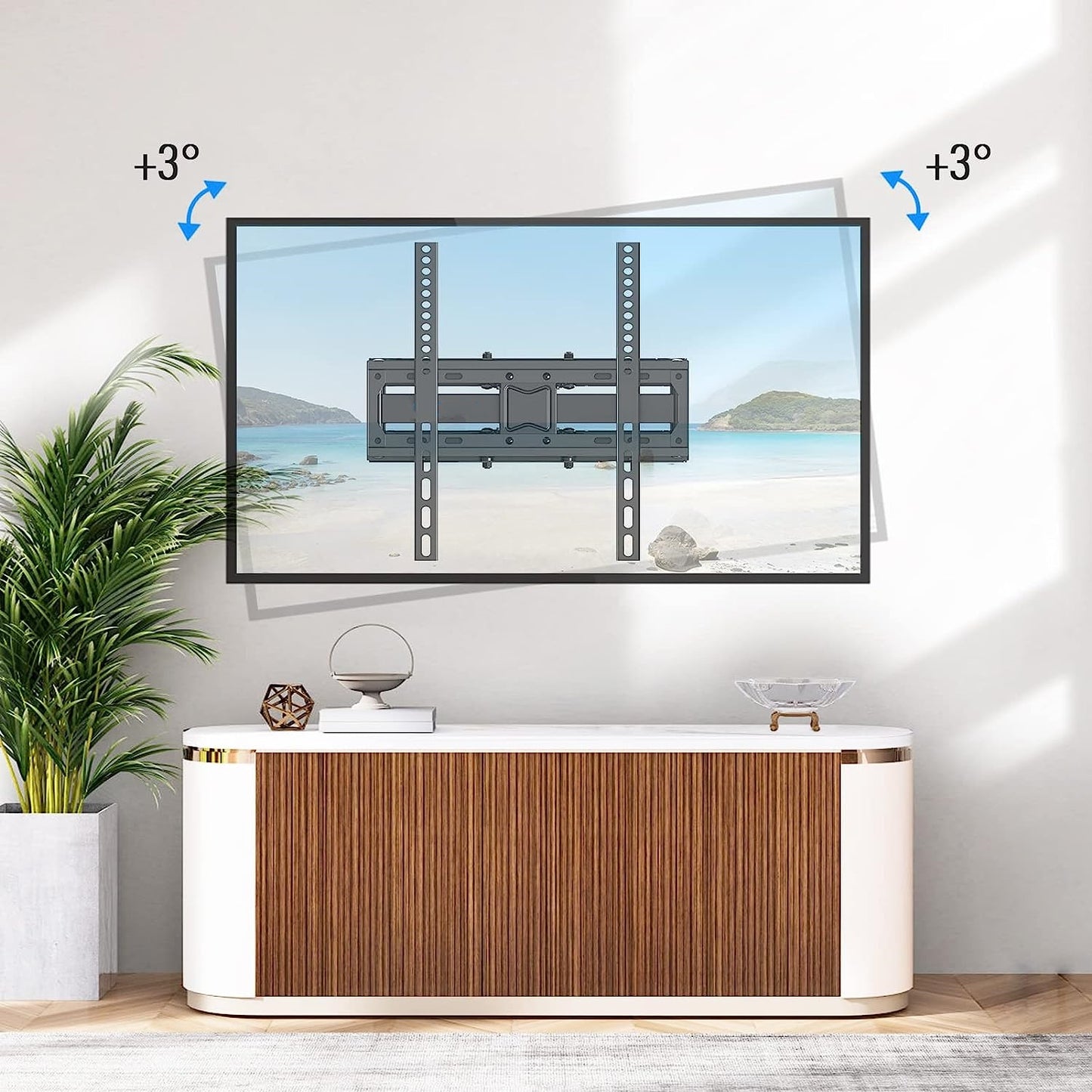 HOMOUNT Full Motion TV Wall Mount, TV Mount for Most 26-65 Inch Flat/Curved TVs, Wall Mount TVs Bracket with Dual Swivel Articulating Arm, Fit 8“ 12” 16" Wood Stud, Max VESA 400x400mm up to 88 LBS