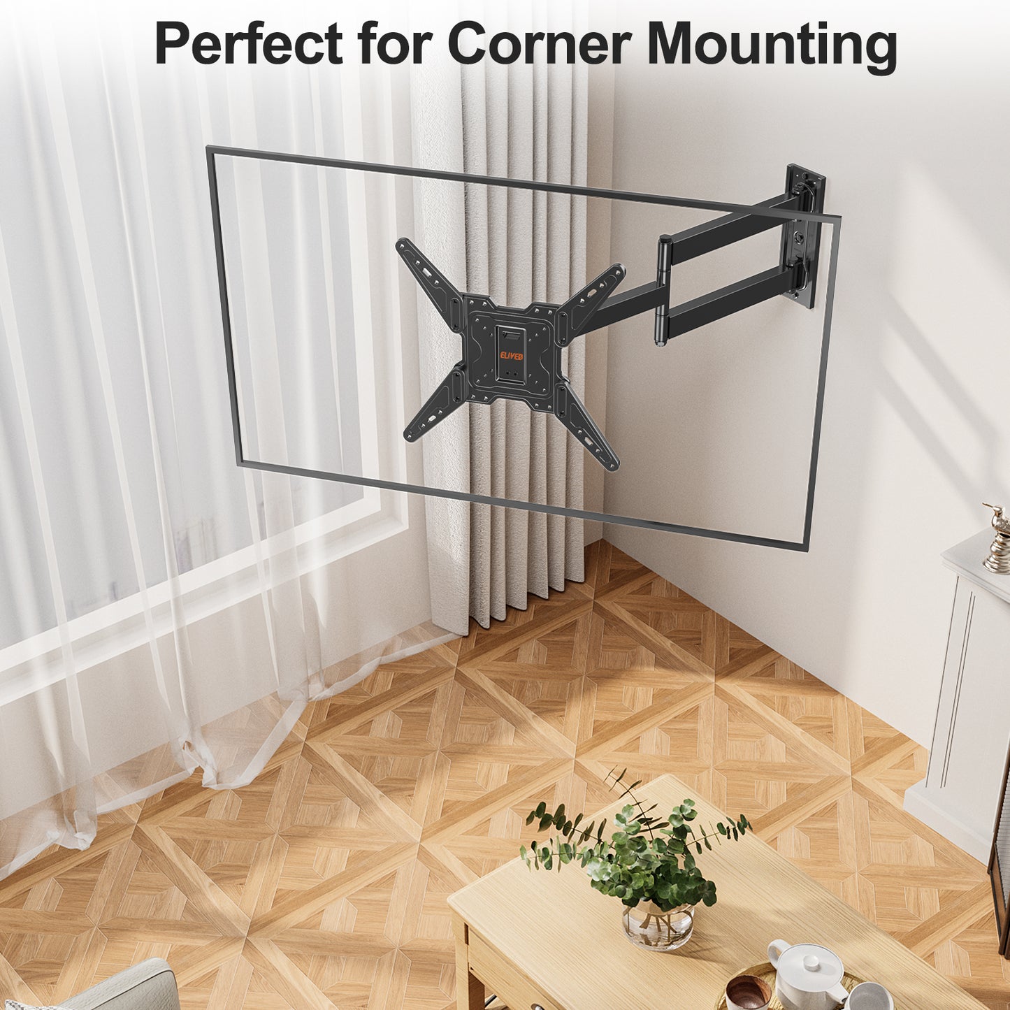 ELIVED 31.3 Inch Long Arm TV Mount for Most 32-65 Inch TVs YD1035