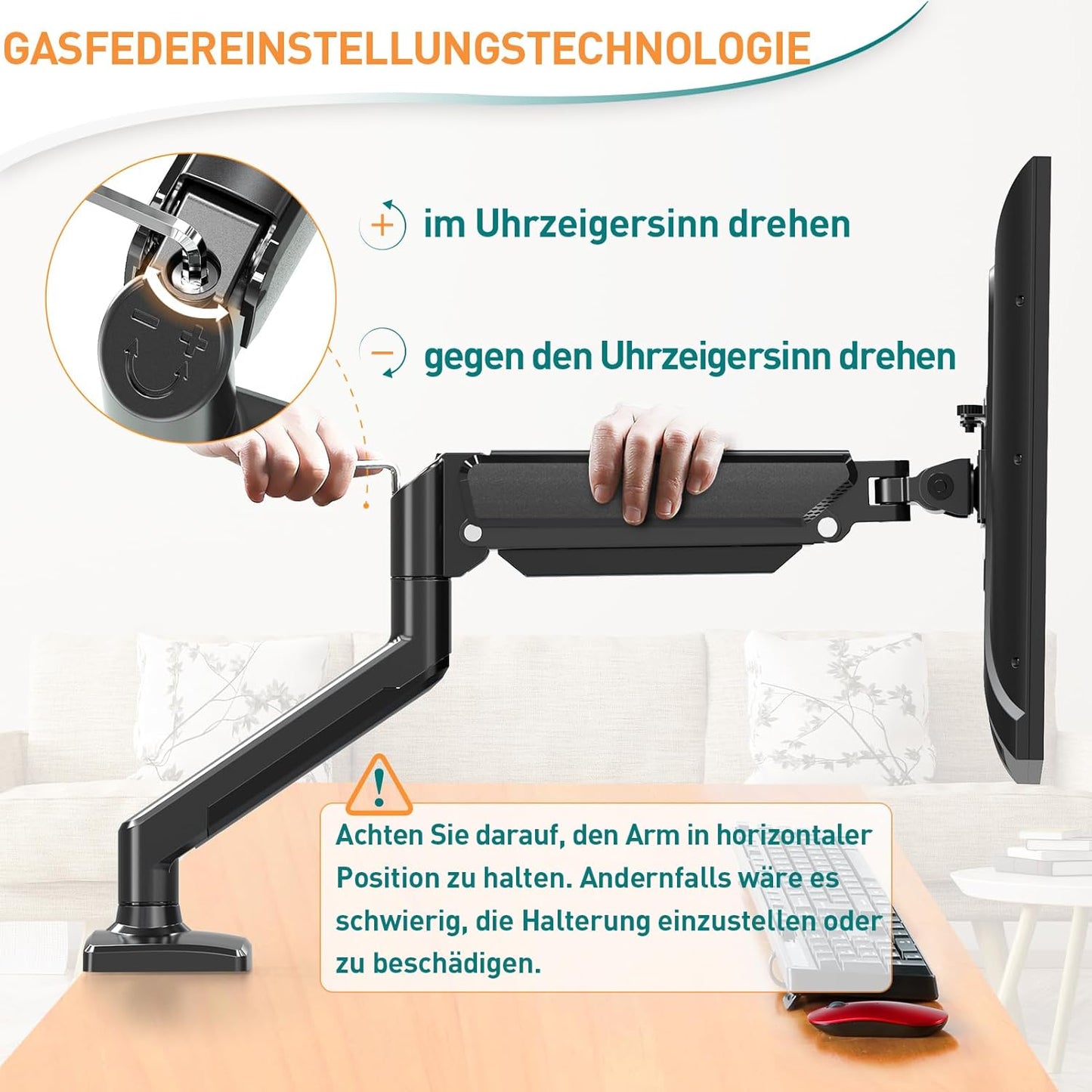 ELIVED Monitor Mount 2 Monitors for 13-32 Inch Screens with VESA 75/100