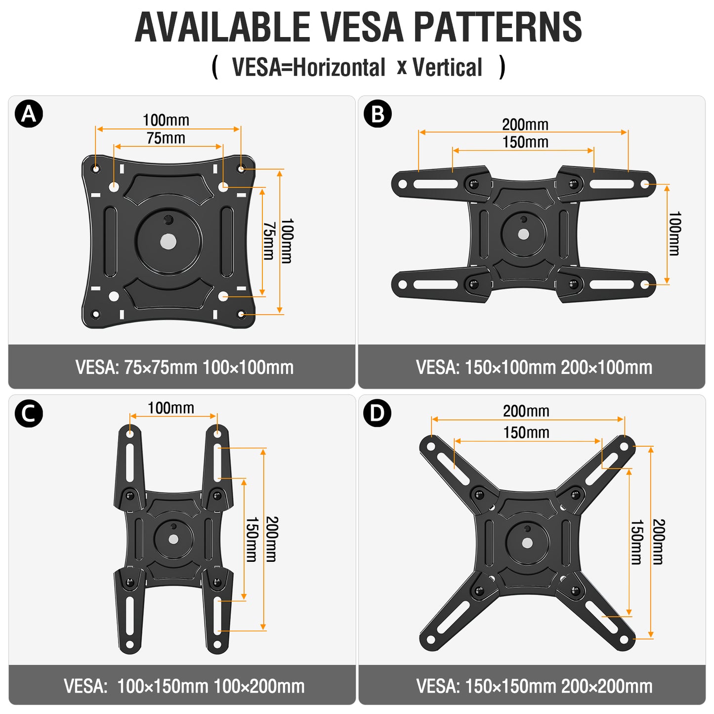 ELIVED Long Arm TV Wall Mount for Most 14-42 Inch tvs & Monitors, 21.7 Inch Long Extension TV Mount Swivel and Tilt, Full Motion Wall Mount tv Bracket Fit Max VESA 200x200mm, Holds up to 44 lbs
