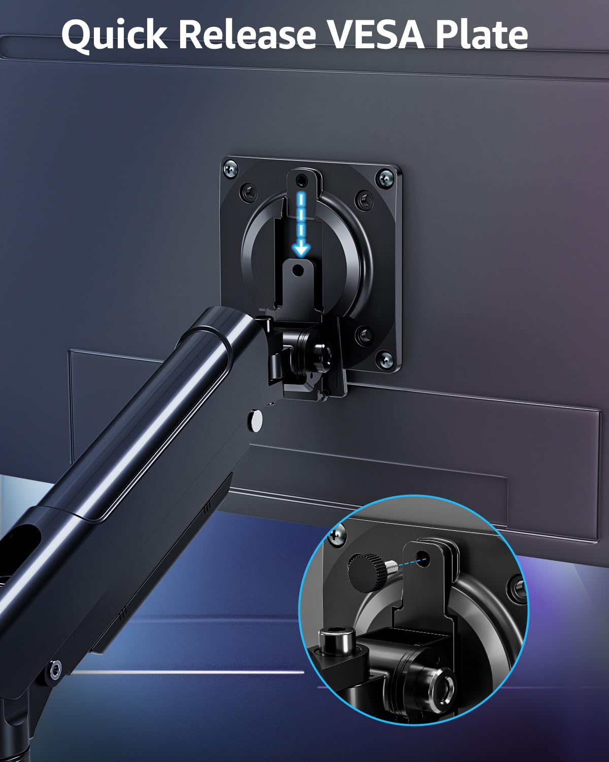 HOMOUNT Dual Monitor Mount for 13-32 inch Screens, Gas Spring Monitor Stand for 2 Monitor, Full Adjustable Monitors Desk Mount with C-Clamp&Grommet Base, Each Arm Holds Max 22 lbs