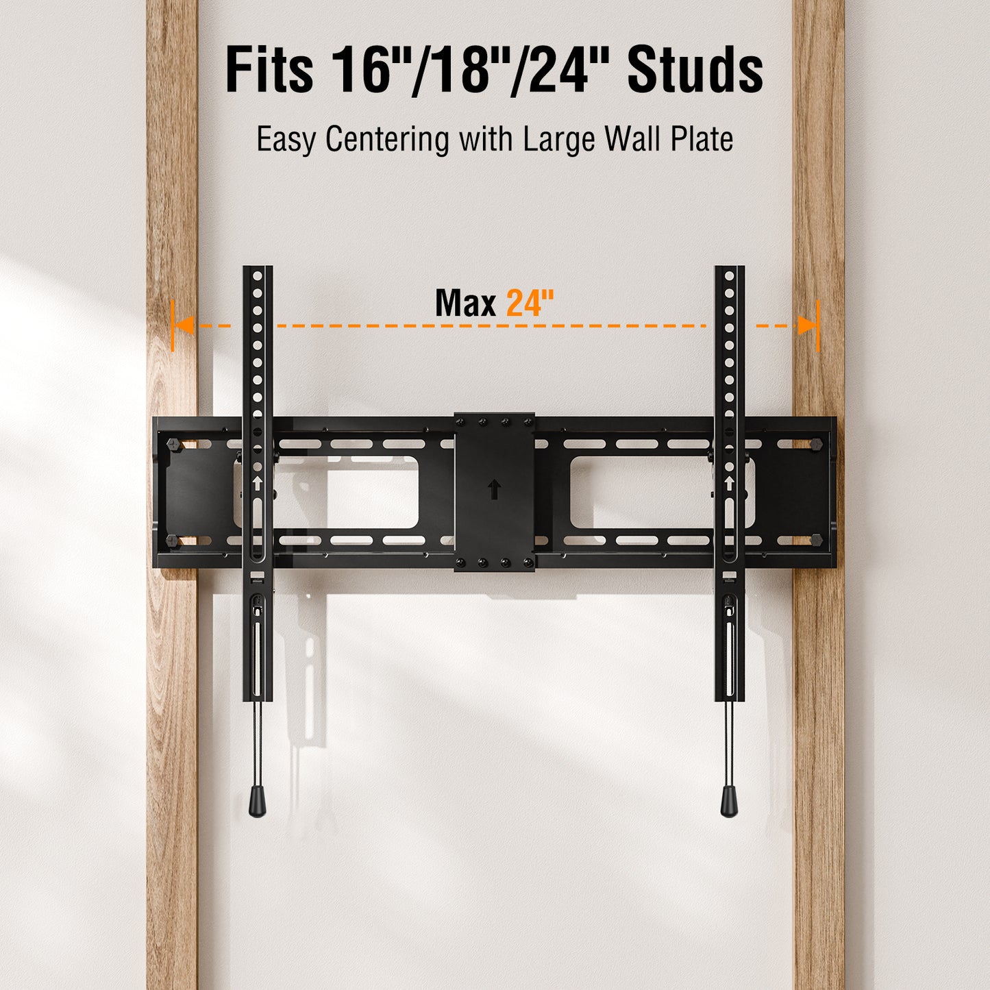 ELIVED Tilting TV Wall Mount for Most 37"-85" TVs Up to 132 lbs, Low Profile Tilt Mount Fits 24"/18"/16" Wood Studs, Wall Mount tv Bracket Max VESA 600x400mm, YD1038