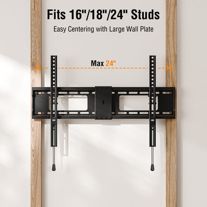 ELIVED Tilting TV Wall Mount for Most 37"-85" TVs Up to 132 lbs, Low Profile Tilt Mount Fits 24"/18"/16" Wood Studs, Wall Mount tv Bracket Max VESA 600x400mm, YD1038