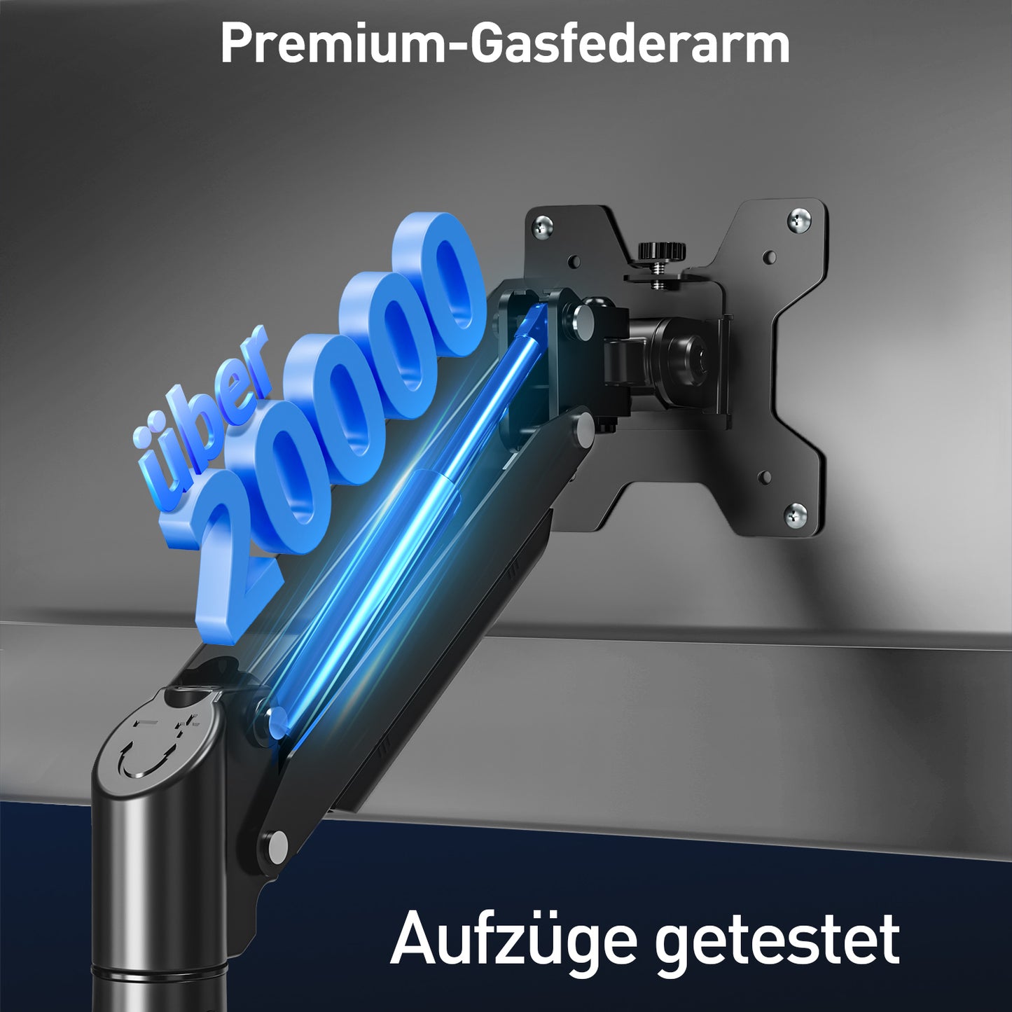 ELIVED Monitor Halterung für 13-32" Bildschirme, Gasfeder Monitor Arm hält 2-10 kg Monitor mit VESA 75/100mm, Höhenverstellbare Einarmig Monitorhalterung mit Neigbar, Schwenkbar, Drehbar, EV6033B