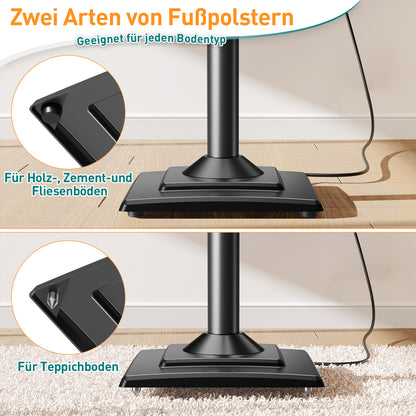 ELIVED Universal Lautsprecherständer höhenverstellbar hält 5kg Tragkraf