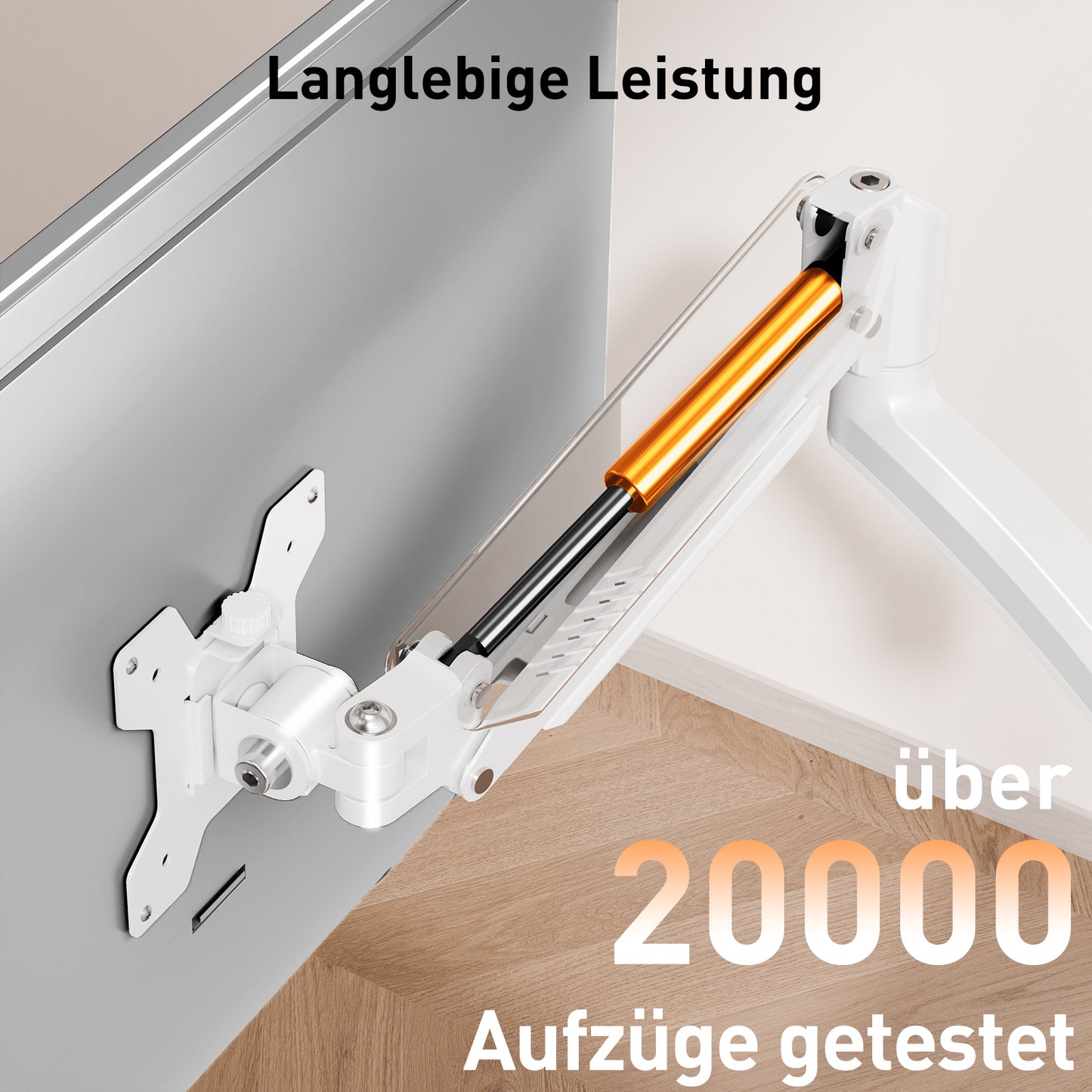 ELIVED Monitor Halterung 2 Monitore für 13-32" Bildschirme, Monitor Arm hält 2-10 kg Monitor mit VESA 75/100mm, Höhenverstellbare Dual Monitorarm mit Neigbar, Schwenkbar, Drehbar, Weiß, EV6034W