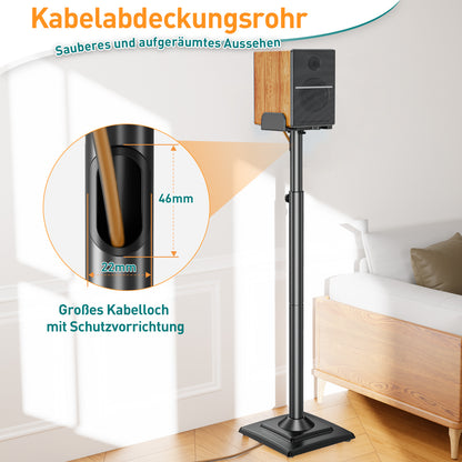 ELIVED Universal Lautsprecherständer höhenverstellbar hält 5kg Tragkraf