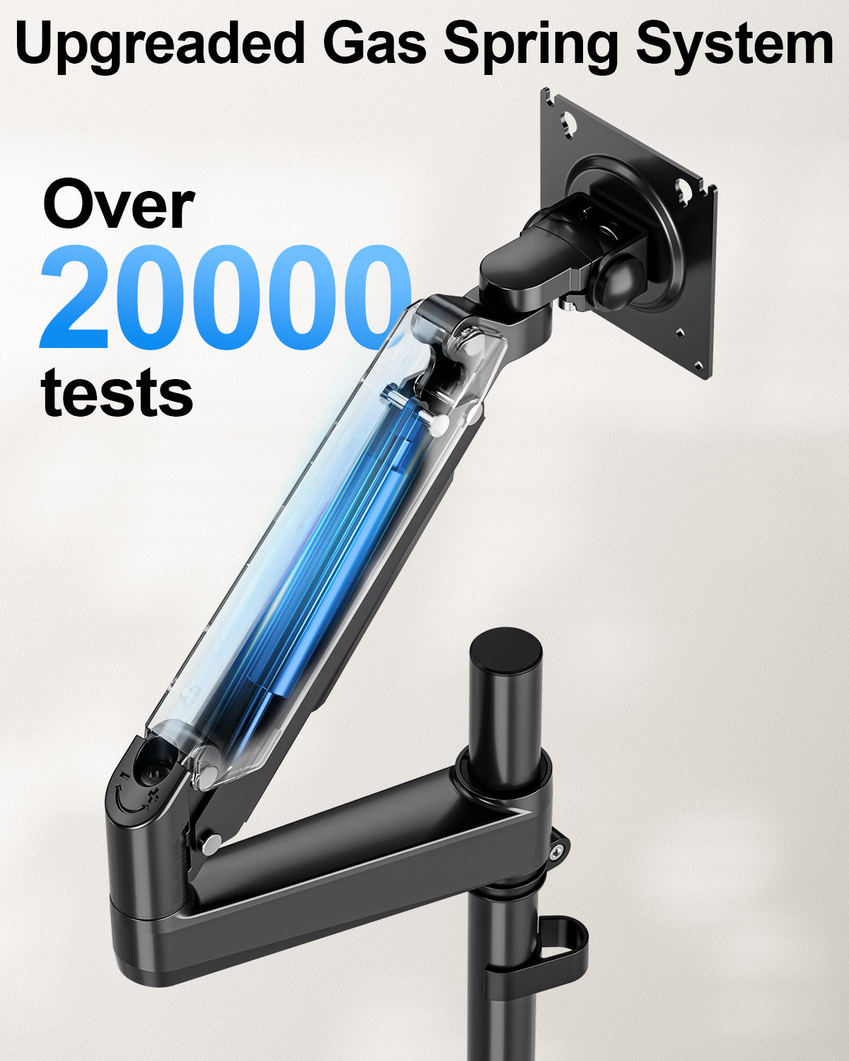 ErgoFocus  Heavy Duty Single Monitor Mount for Max 49 inch, Hold 4.4 to 44 lbs Ultrawide Screens, Premium Monitor Arm for Samsung Odyssey G9 and More, Adjustable Gas Spring Desk Stand, VESA Mount