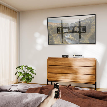 ELIVED Tilting TV Wall Mount for Most 37"-85" TVs Up to 132 lbs, Low Profile Tilt Mount Fits 24"/18"/16" Wood Studs, Wall Mount tv Bracket Max VESA 600x400mm, YD1038