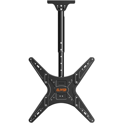 ELIVED Outdoor Ceiling TV Mount for Most 26-65 Inch TVs, Weatherproof TV Hanging Bracket Anti-Rust for Patio, Height Adjustable Ceiling Mount 360° Swivel and Tilt, Max VESA 400x400mm Up to 99 lbs.YD3015-OD