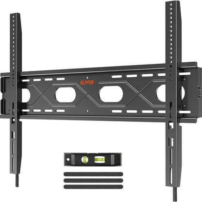 ELIVED Fixed TV Mount for Most 50-120 Inch Flat Screen tvs, Low Profile Wall Mount TV Bracket up to VESA 950x600mm and 220 lbs - Fits 16", 24", 32", 36" Studs- Heavy Duty and Space Saving