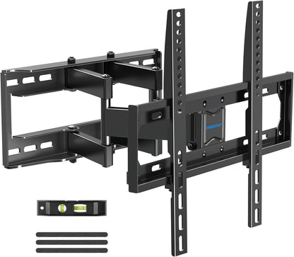 HOMOUNT Full Motion TV Wall Mount, TV Mount for Most 26-65 Inch Flat/Curved TVs, Wall Mount TVs Bracket with Dual Swivel Articulating Arm, Fit 8“ 12” 16" Wood Stud, Max VESA 400x400mm up to 88 LBS