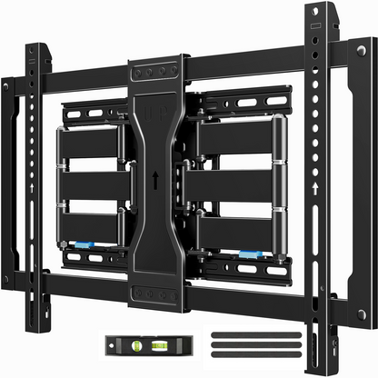 ELIVED Ultra Slim TV Mount for Most 37-90 inch tvs, Holds up to 132 lbs, Full Motion TV Wall Mount Swivel and Tilt, 1.1" Low Profile TV Mount, Wall Mount Bracket Max VESA 600x400mm, Fits 12"/16"Studs