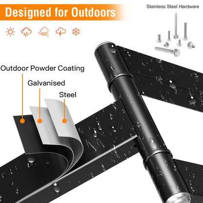 ELIVED Outdoor Pillar TV Mount for Most 26"-60" TVs, Column TV Mount Weatherproof for Gazebo Patio Pergola, No Drill tv Bracket Swivel and Tilt, Fits Multi-Shaped Poles, Max VESA 400x400mm, 77 Lbs.
