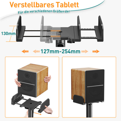 ELIVED Universal Lautsprecherständer höhenverstellbar hält 5kg Tragkraf