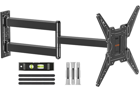 ELIVED TV Wall Bracket with 796mm Long Arm for Most 26-65 Inch TVs, Swivel and Tilt Long Extension TV Wall Mount, Full Motion Corner Wall Mount Max VESA 400x400mm up to 45kg