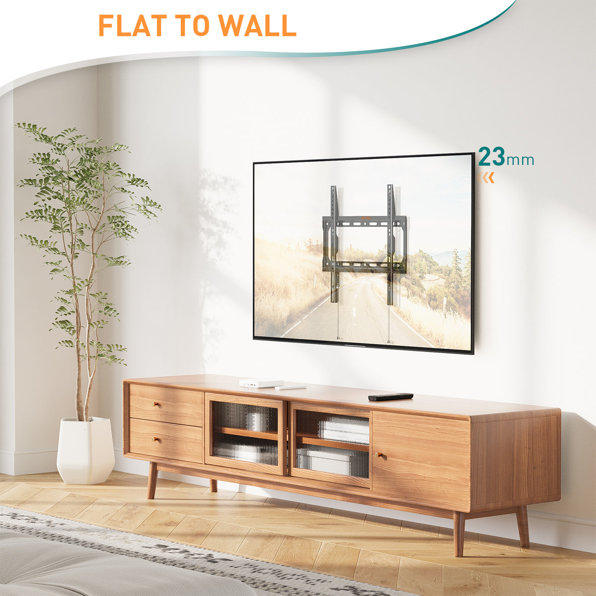 ELIVED Fixed TV Wall Bracket for Most 26-60 Inch LED, Flat or Curved TVs