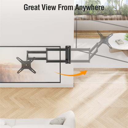 ELIVED Long Arm TV Wall Mount for Most 14-42 Inch tvs & Monitors, 29.5 Inch Long Extension TV Mount Swivel and Tilt, Full Motion Wall Mount Bracket Fit Max VESA 200x200mm, Holds up to 44 lbs.