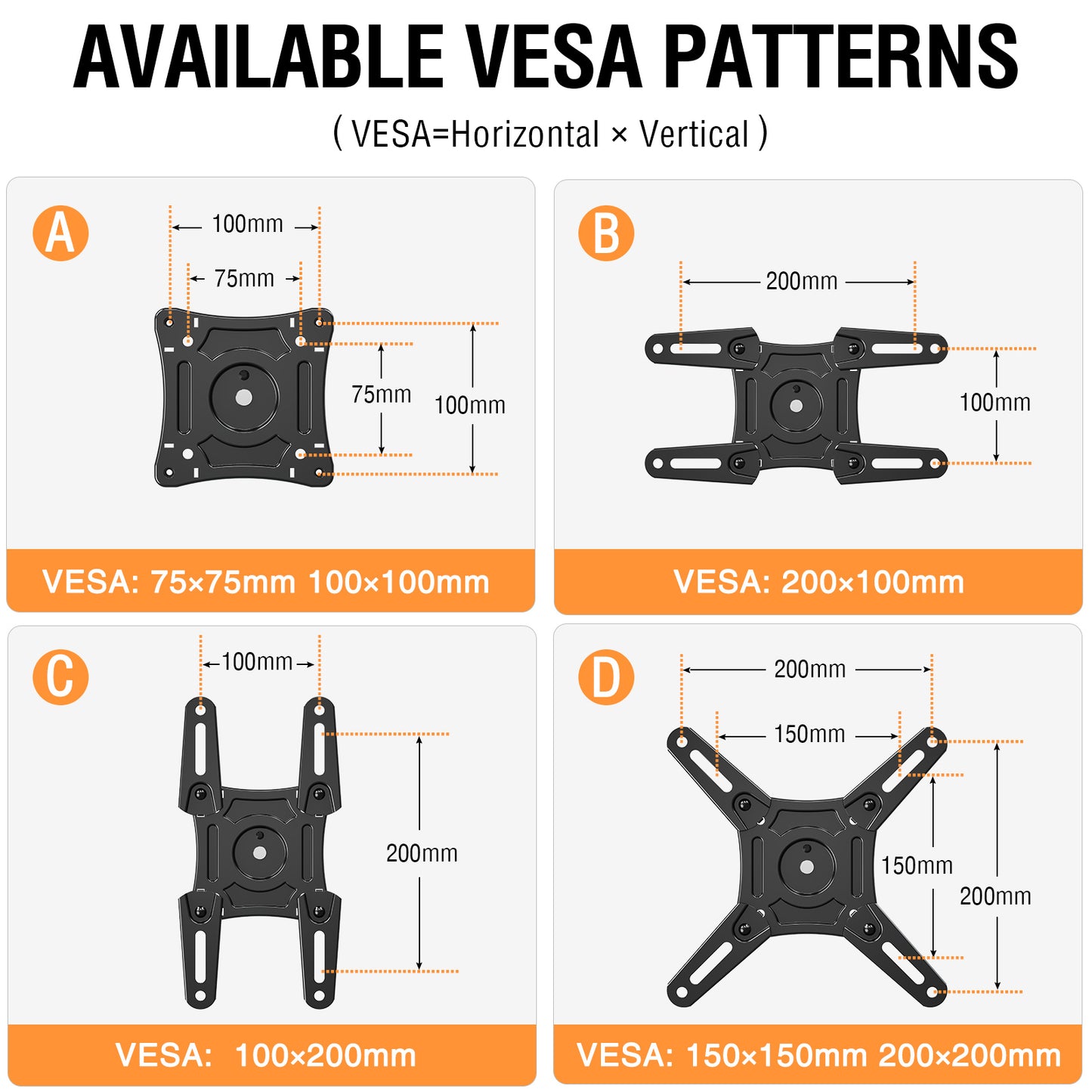 HOMOUNT UL Listed Full Motion TV Monitor Wall Mount for Most 14-42 Inch LED LCD Flat Screen TVs & Monitors, Swivel Tilt Extension Rotation TV Mount Bracket Max VESA 200x200mm, up to 33 lbs