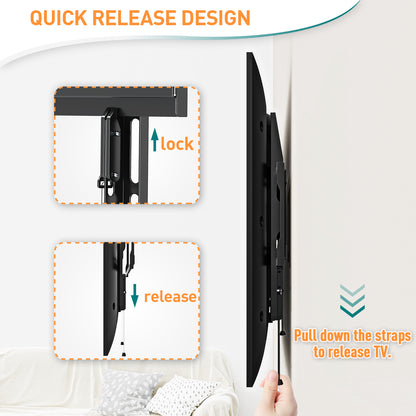 ELIVED Fixed TV Wall Bracket for Most 26-60 Inch LED, Flat or Curved TVs
