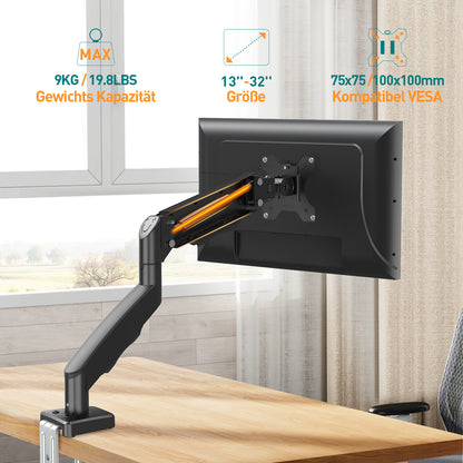 ELIVED Monitor Halterung für 13-32" Bildschirme bis zu 9kg, VESA 75/100mm