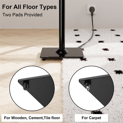 ELIVED Universal Speaker Stand Pair, 31 Inch Height Bookshelf Speaker Stands for Satellite Speaker Large Speaker Up to 22 lbs, Surround Sound Speaker Stand with Cable Management, Black, YD5022