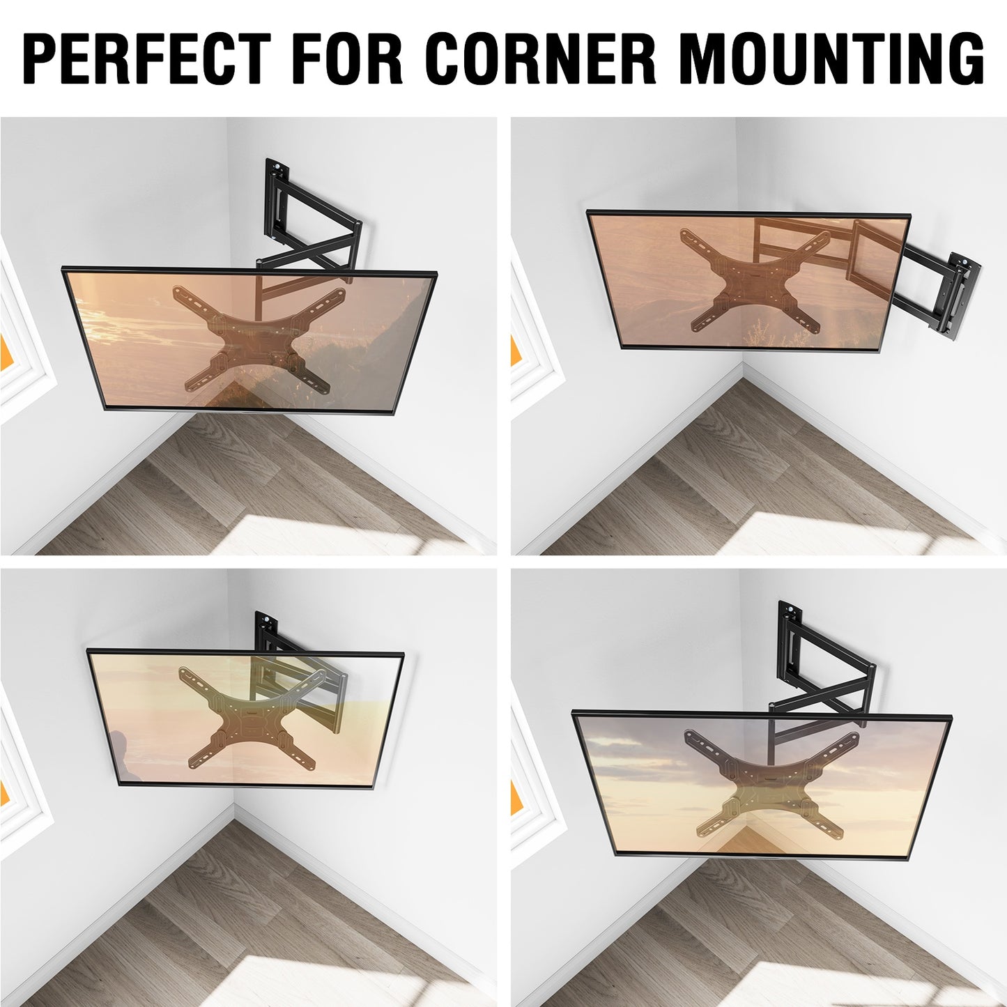 HOMOUNT Long Arm TV Wall Mount for 26-65 Inch TVs, 37.4 Inch Long Extension TV Mount Swivel and Tilt, Full Motion Wall Mount tv Bracket, Max VESA 400x400mm, Holds up to 77 lbs