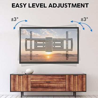 HOMOUNT Full Motion TV Wall Mount for Most 42-82 inch TVs, Wall Mount Bracket with Articulating Swivel and Tilt Fits 16" Stud, TV Mount Max VESA 600x400mm, Holds up to 100lbs