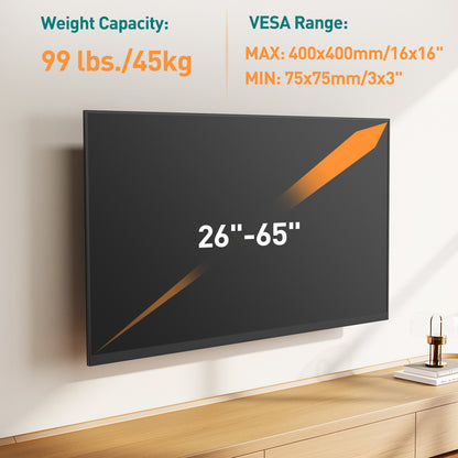 ELIVED TV Wall Bracket with 796mm Long Arm for Most 26-65 Inch TVs, Swivel and Tilt Long Extension TV Wall Mount, Full Motion Corner Wall Mount Max VESA 400x400mm up to 45kg