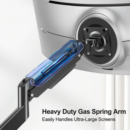 ErgoFocus Heavy Duty Monitor Mount for Max 49 inch Ultrawide Screens, Hold 2.2 to 44 lbs, Premium Single Monitor Arm for Samsung Odyssey G9 and More, Adjustable Gas Spring Desk Stand, VESA Mount