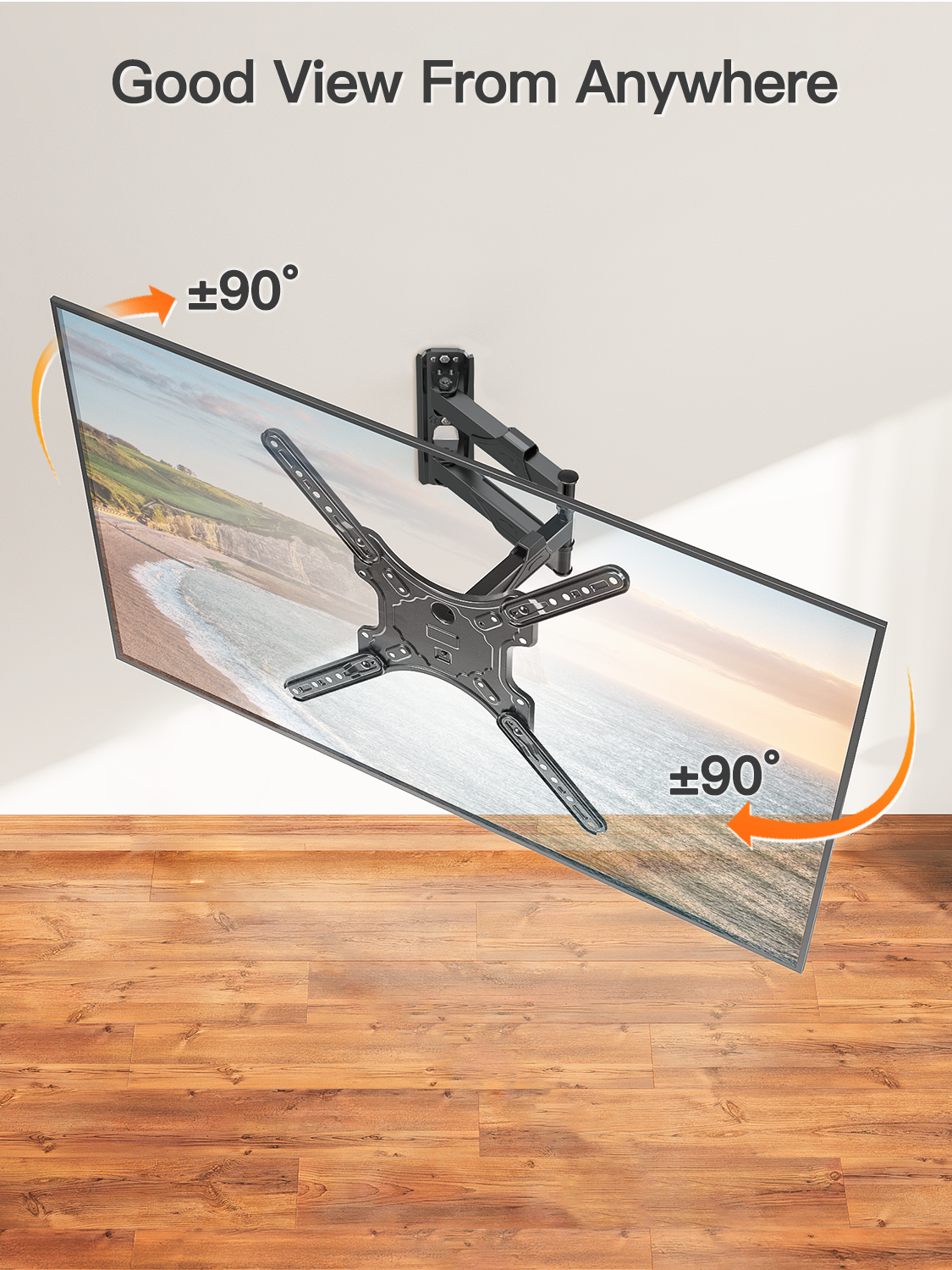 ELIVED TV Wall Mount for Most 26-60 Inch TVs, Swivel and Tilt Full Mot ...