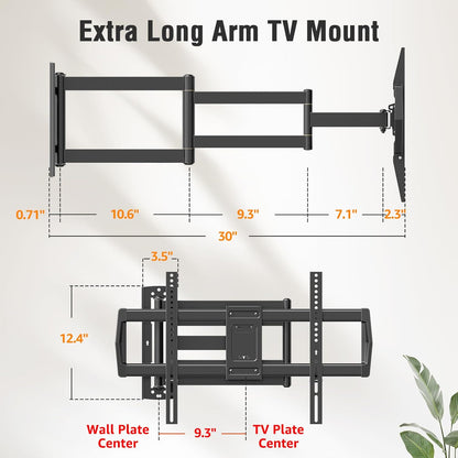 ELIVED Full Motion Wall Mount Long Arm TV Wall Mount for 32-75 Inch TVs YD3037
