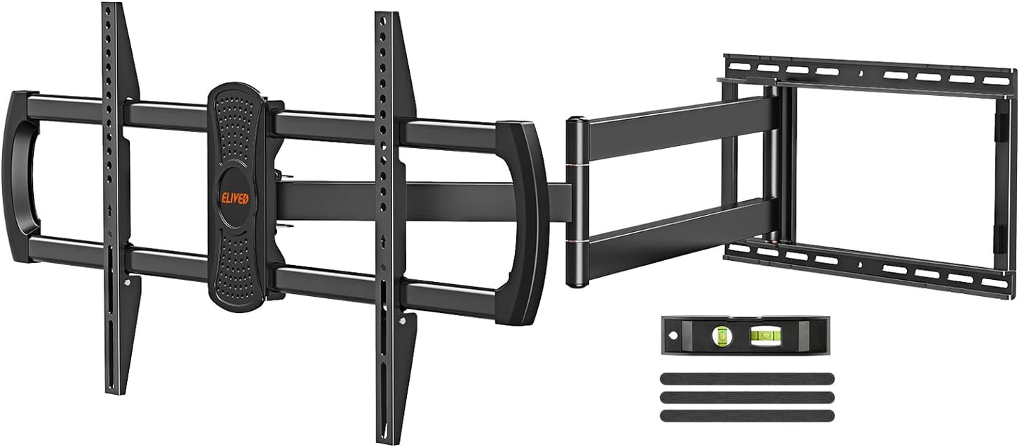 ELIVED Long Arm TV Mount Full Motion Wall Mount TV Bracket with 40.4 inch Extension Articulating Arm TV Wall Mount, Fits Most 42-90 Inch TVs, Holds up to 130 lbs,VESA 800x400mm, fits 12"-24" Studs.