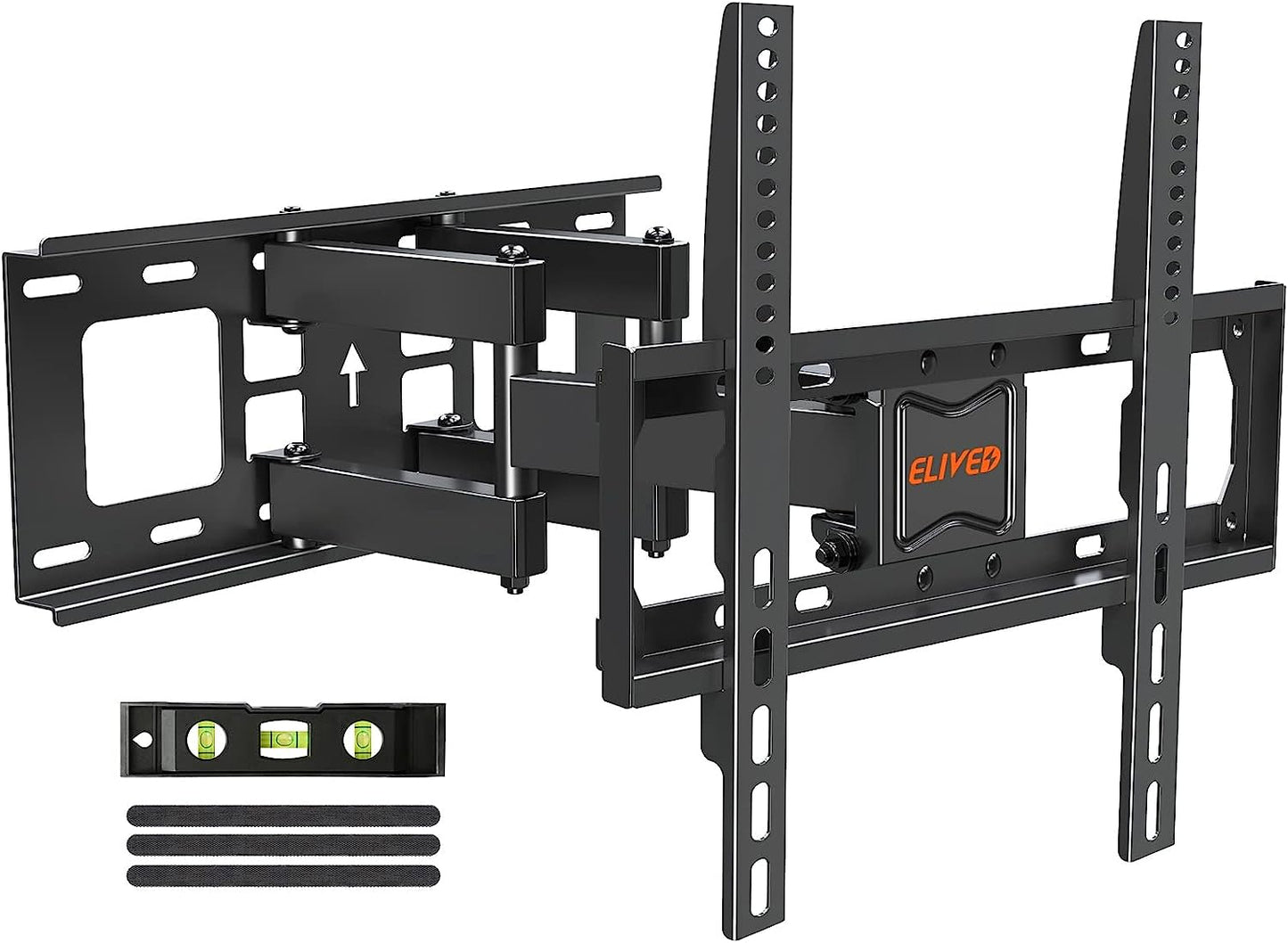 ELIVED UL Listed TV Wall Mount for Most 26-65 Inch TVs, Full Motion TV Mount with Swivel and Tilt, Wall Mount TV Bracket with Dual Articulating Arms, Max VESA 400x400mm, Holds up to 99 lbs.