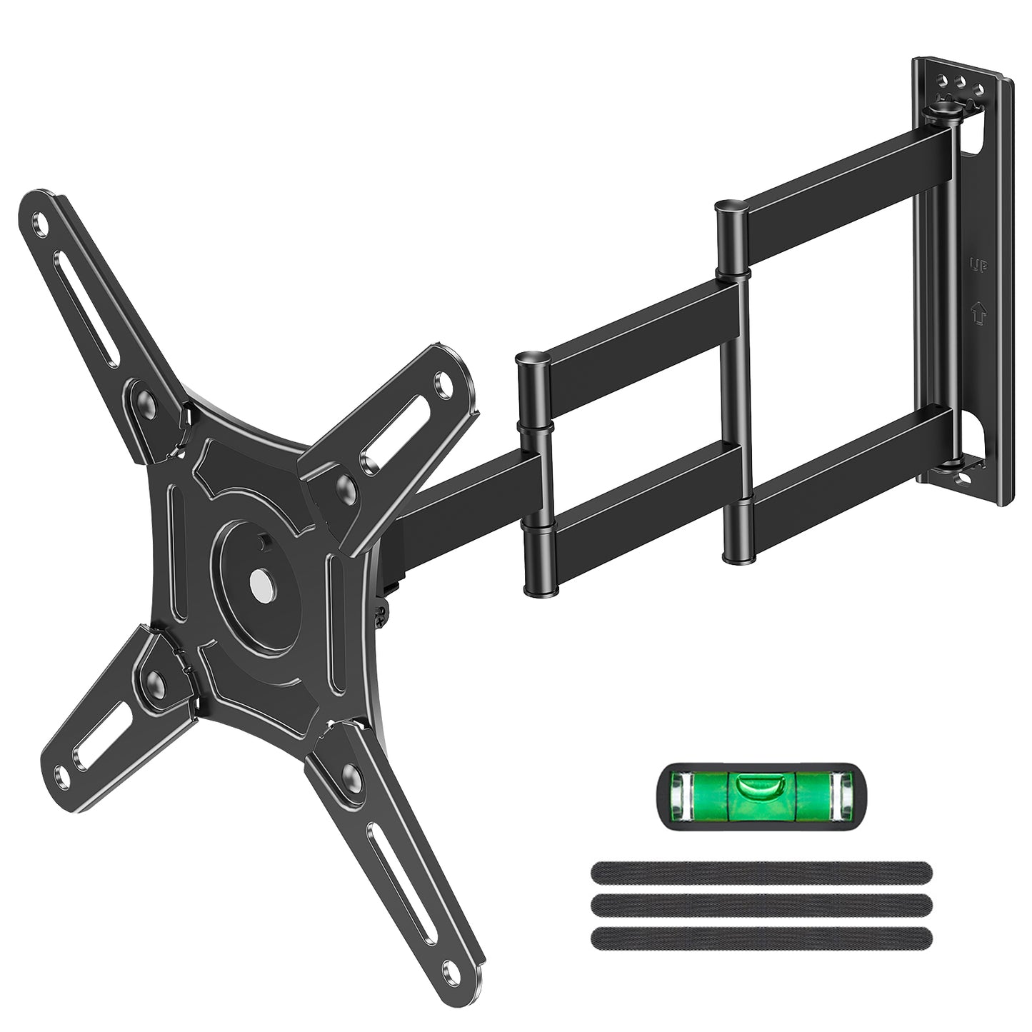 ELIVED Long Arm TV Wall Mount for Most 14-42 Inch tvs & Monitors, 21.7 Inch Long Extension TV Mount Swivel and Tilt, Full Motion Wall Mount tv Bracket Fit Max VESA 200x200mm, Holds up to 44 lbs