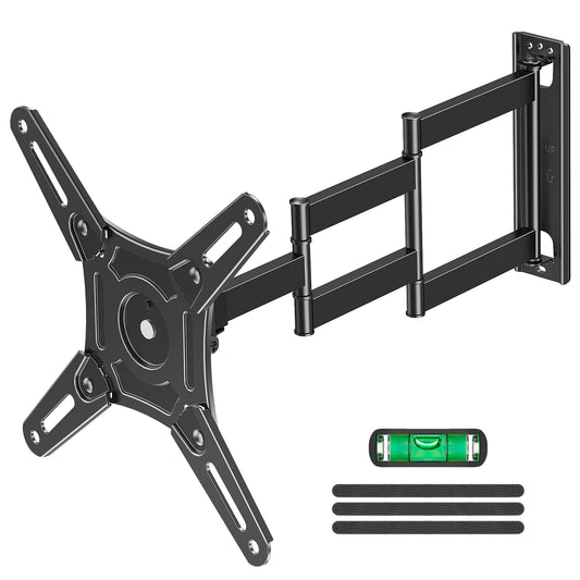 ELIVED Long Arm TV Wall Mount for Most 14-42 Inch tvs & Monitors, 21.7 Inch Long Extension TV Mount Swivel and Tilt, Full Motion Wall Mount tv Bracket Fit Max VESA 200x200mm, Holds up to 44 lbs