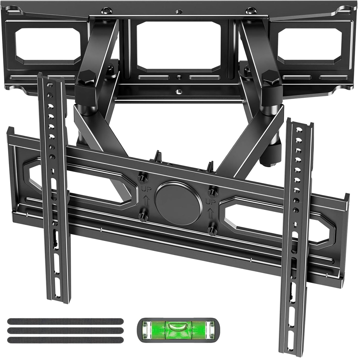 EconoMe TV Wall Mount for Most 26-70 inch TVs, Full Motion TV Wall Mount Swivel and Tilt, Wall Mount TV Bracket Max VESA 400x400, Holds up to 99 lbs, Fits 8” 12” 16" Wood Studs