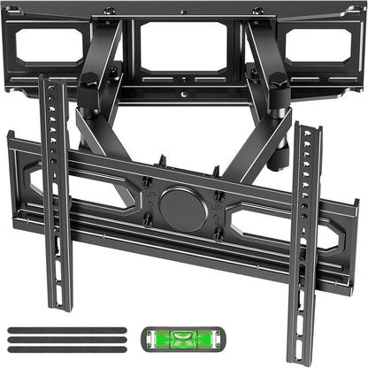 EconoMe TV Wall Mount for Most 26-70 inch TVs, Full Motion TV Wall Mount Swivel and Tilt, Wall Mount TV Bracket Max VESA 400x400, Holds up to 99 lbs, Fits 8” 12” 16" Wood Studs