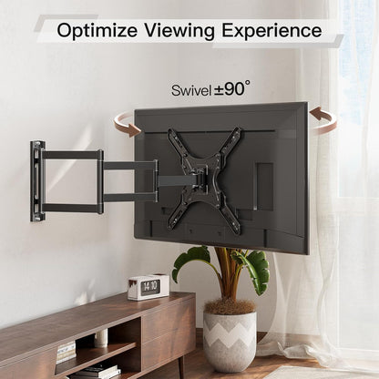 ELIVED Long Arm TV Wall Mount for Most 26-60 Inch TVs, 29.5 Inch Long Extension TV Mount Swivel and Tilt, Max VESA 400x400mm, Full Motion Wall Mount tv Bracket Holds up to 77 lbs.