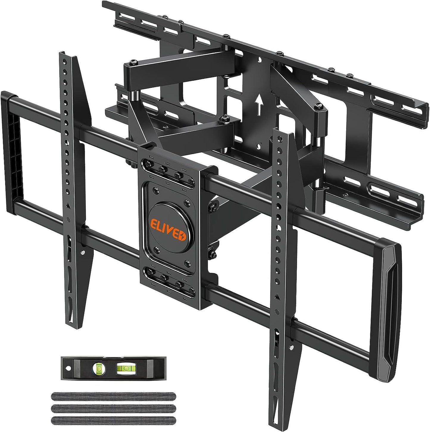 ELIVED TV Wall Mount for Most 37-75 Inch LED, LCD, OLED TVs, Full Motion TV Mount Fit 16", 18", 24" Studs, Wall Mount TV Bracket Swivel and Tilt with Articulating 6 Arms, Max VESA 600x400mm, 99 lbs.