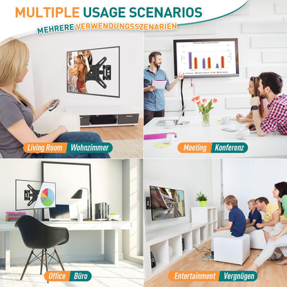 ELIVED EV012 TV Wall Mount Swivelling Tilting TV Wall Mount Extendible for Most 14-42 Inch LED, LCD, OLED TVs up to 15 kg with Max VESA 200 x 200 mm