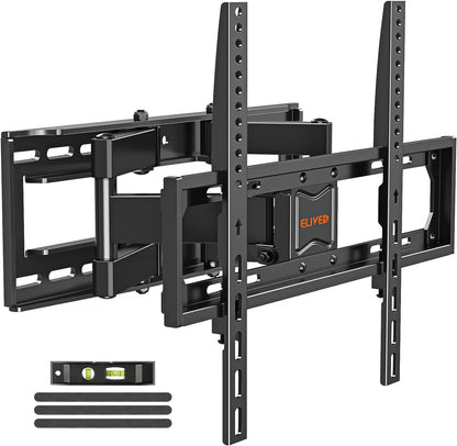 ELIVED UL Listed TV Mount for Most 26-65 Inch TVs, Full Motion TV Wall Mount Swivel and Tilt, Wall Mount TV Bracket Max VESA 400x400, Holds up to 100 lbs. Fits 8” 12” 16" Wood Studs.