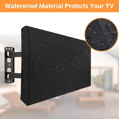 ELIVED Outdoor TV Cover 41-43 Inches, Weatherproof TV Cover 600D Thick Fabric for Outside TVs with Remote Control Pocket, Waterproof and Dustproof TV Screen Protectors YDCV43BK