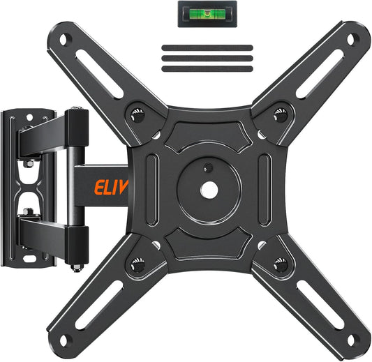 ELIVED EV012 TV Wall Mount Swivelling Tilting TV Wall Mount Extendible for Most 14-42 Inch LED, LCD, OLED TVs up to 15 kg with Max VESA 200 x 200 mm