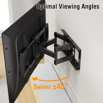 ELIVED TV Wall Mount for Most 42-82 Inch Flat Curved TVs, Full Motion Wall Mount TV Bracket Swivel and Tilt TV Mount with Articulating Arms, Fits 16" Wood Studs, Max VESA 600x400mm, 100 lbs. Loading