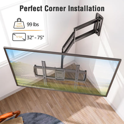 ELIVED Full Motion Wall Mount Long Arm TV Wall Mount for 32-75 Inch TVs YD3037