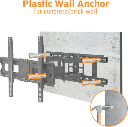 ELIVED Universal TV Mounting Hardware Kit, Fits TVs up to 80 Inch, Includes M4 M5 M6 M8 Screws, Washers, Spacers and Concrete Wall Anchors, Compatible for Most Flat/Curved TV/Monitor Mount. YD1013