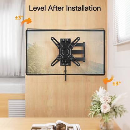 ELIVED RV TV Mount for Camper, Lockable RV TV Wall Mount for Most 13-43 Inch TVs, Full Motion Swivel and Tilt, Secure Lock for Trailer Motorhome Truck Boat, Max VESA 200x200mm, up to 33 LBS